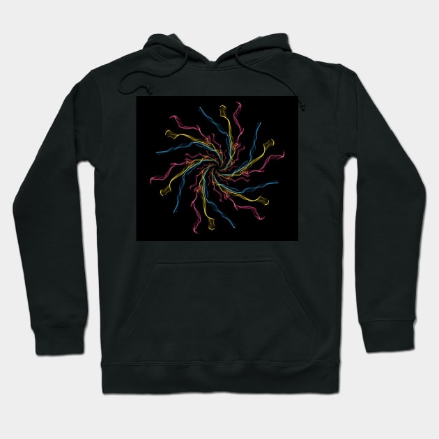 Primary color spiral Hoodie by Nerdiant